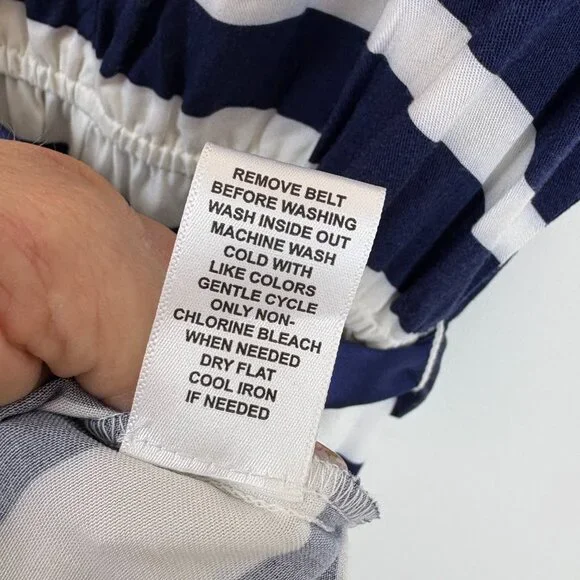 Elle Stripped Navy Sailor Dress XS Nautical Preppy NWT - Picture 10 of 11